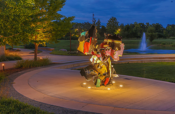 A significant new work by accomplished sculptor Leonardo Drew, “Number 381,” is the artist’s first bronze sculpture intended as permanent outdoor public art. The sculpture, dedicated in May, is located on the plaza between Hillcrest Hall and Young Hall on Western campus.