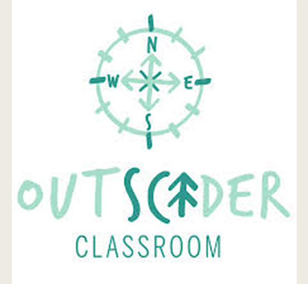 The OutSCIder Classroom logo that Anderson's wife, Mary Ellen, came up with.  She thought it was a clever way to let people know it was a show about science with the "SCI" in the middle.