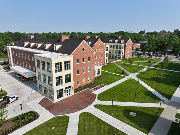 drone view of chew exterior southeast patient entrance and exterior