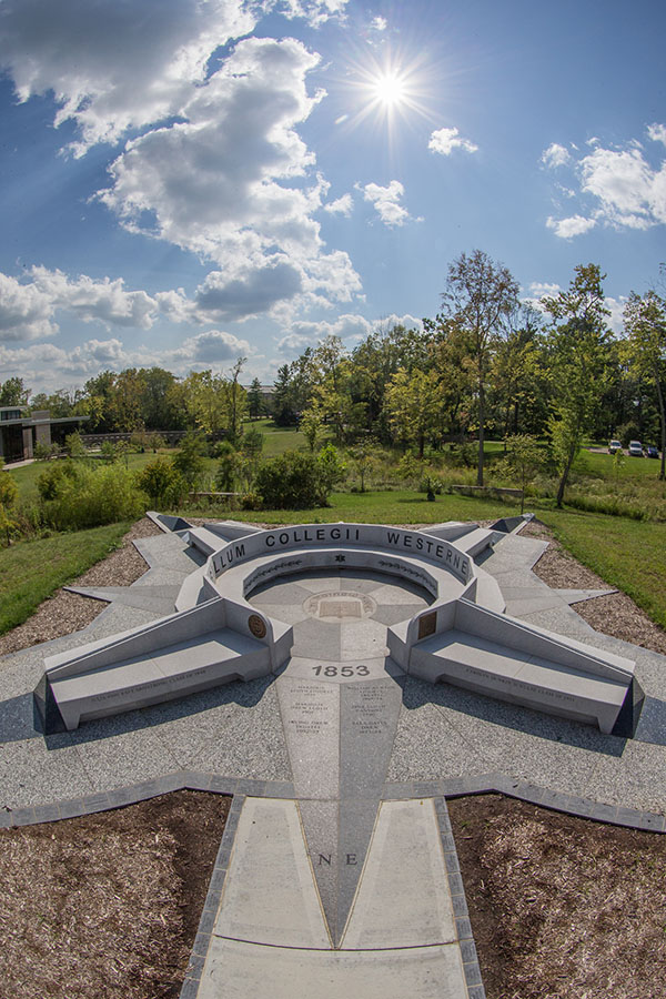 The Legacy Circle was dedicated by the Western College Alumnae Association and resides on Miami's Western Campus, behind Patterson Place.