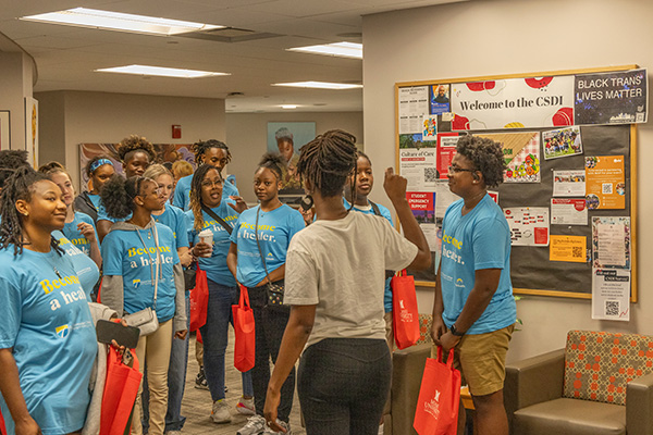 Students on the Black Family Reunion College Tour stopped at Miami University's Oxford campus.