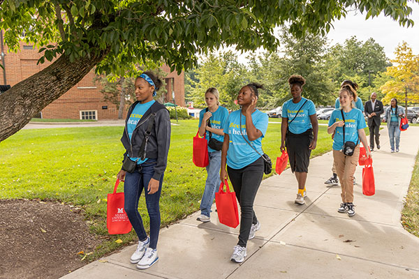 Students on the Black Family Reunion College Tour stopped at Miami University in Oxford, Ohio, on Aug. 15.