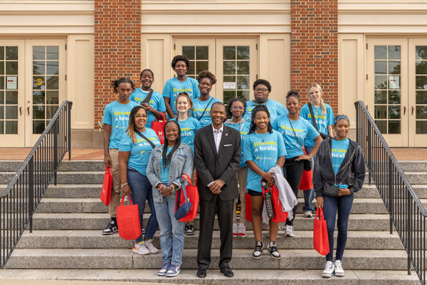 Students on the Black Family Reunion College Tour stopped at Miami University in Oxford, Ohio, on Aug. 15.