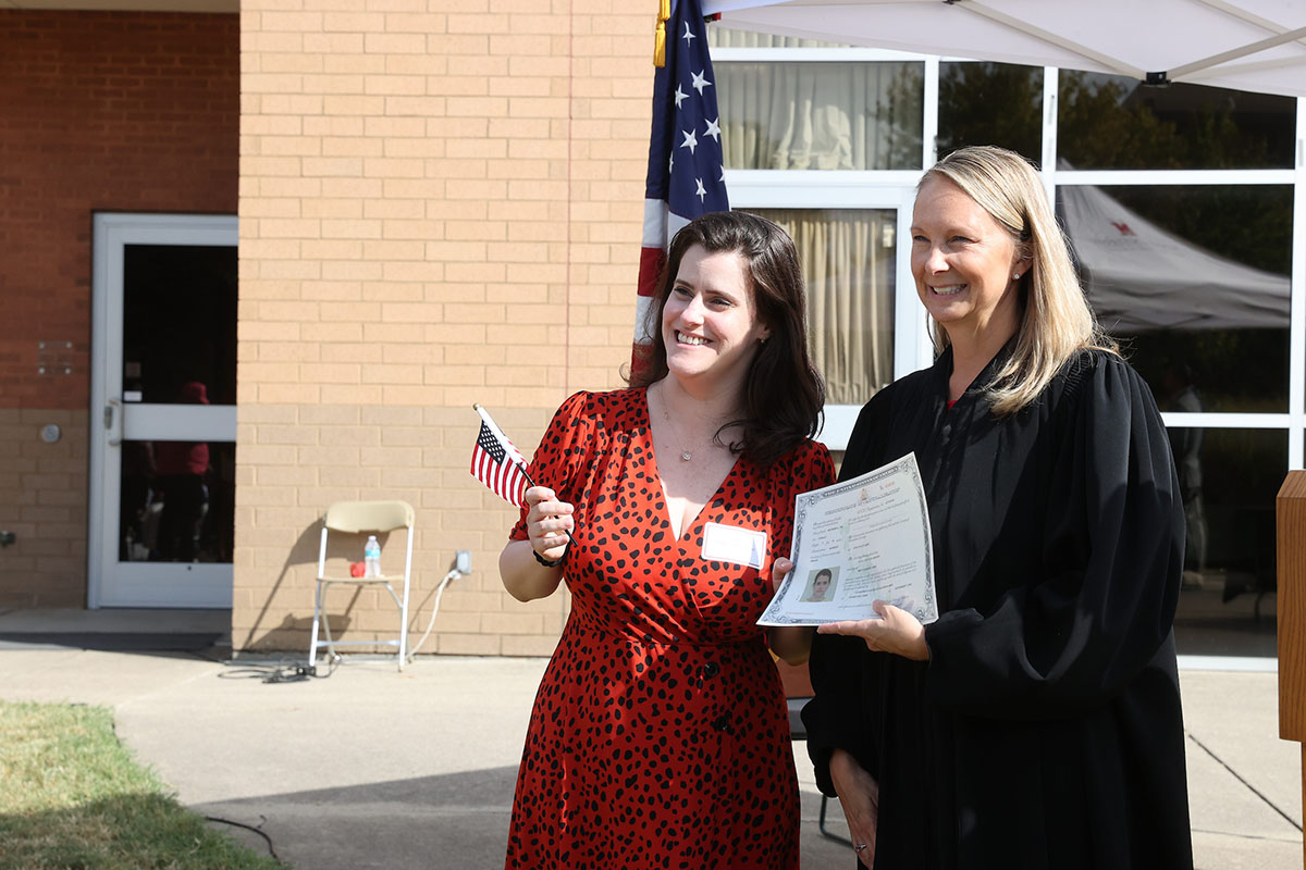 Candidates gathered on Sept. 17 at Miami University Regionals in Hamilton to became citizens of the United States of America.