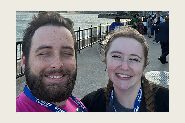 Miami University students Patrick Houlihan and Kate Louagie represented Ohio’s 8th congressional district at the Democratic National Convention in Chicago.