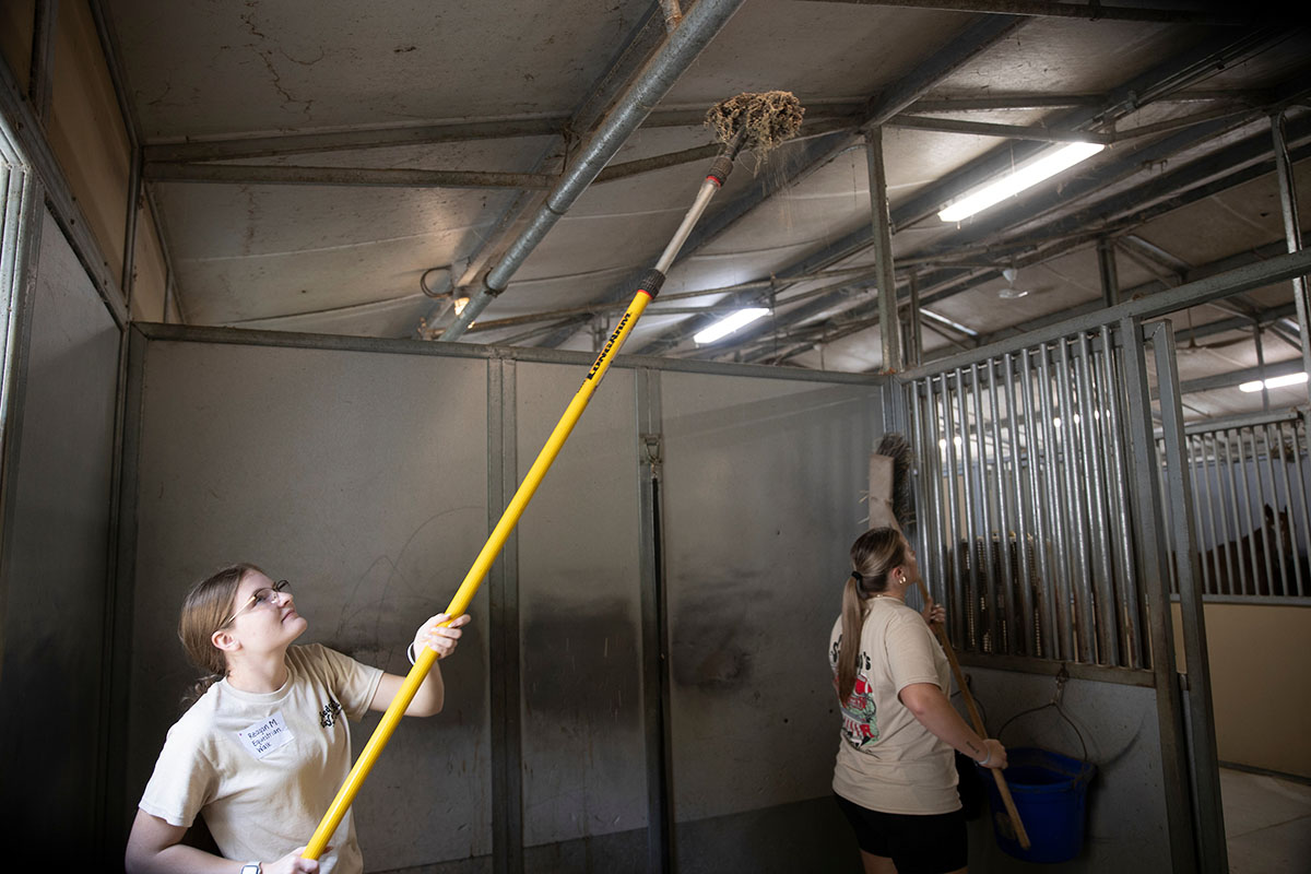 Miamians participated in the second RedHawk Day of Service on Aug. 31 at various sites around the Oxford and Miami University communities, including the Equestrian Center.