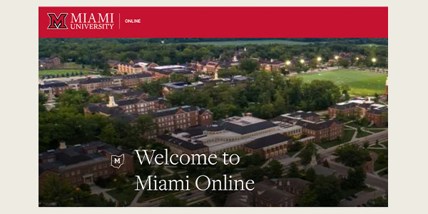 Image of Miami Online webpage