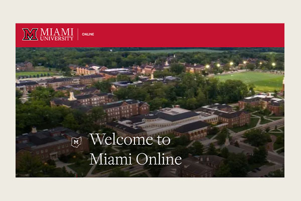 Image of Miami Online webpage