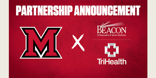 Logos for Miami University, TriHealth, and Beacon