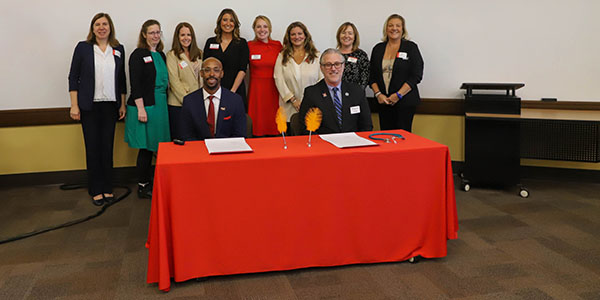 Teams from Miami University Regionals and Butler Tech are celebrating the launch of our joint 1+3 Nursing model, designed to meet healthcare partners' needs while helping students save money and enter the workforce sooner.