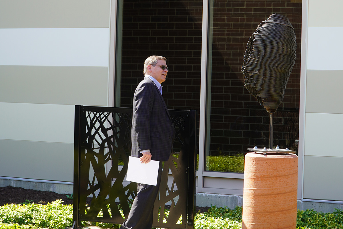 Miami University and Marquardt Middle School recently collaborated on sculptures decorating a schoolyard in Chicago.