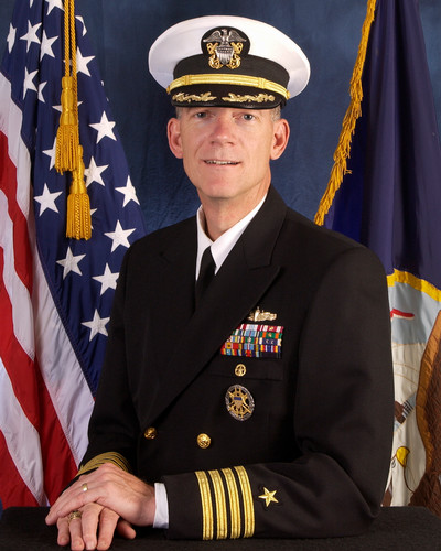 Steve Maynard in Navy uniform. Maynard served on active duty from 1979 to 2008 as a surface warfare officer.