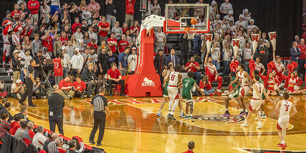 Miami's men's basketball team plays at Millett Hall.