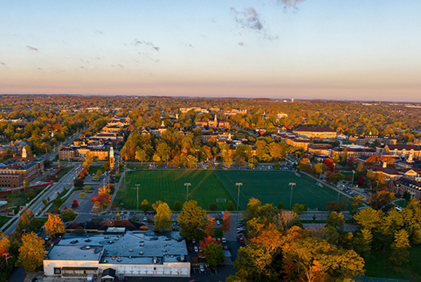 Drone view of Cook Field