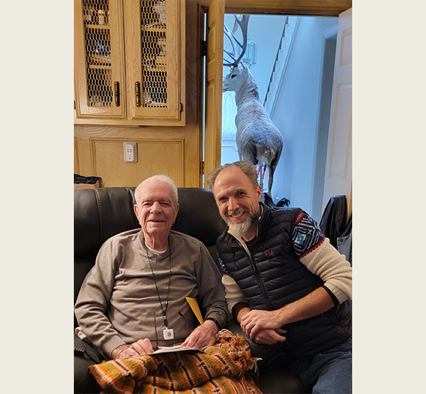 Museum director Steve Sullivan, right, said the museum received a substantial collection of rare mammals — 15 in all — from Dr. Harry Brickley, left, a retired surgeon in Indianapolis (submitted photo).