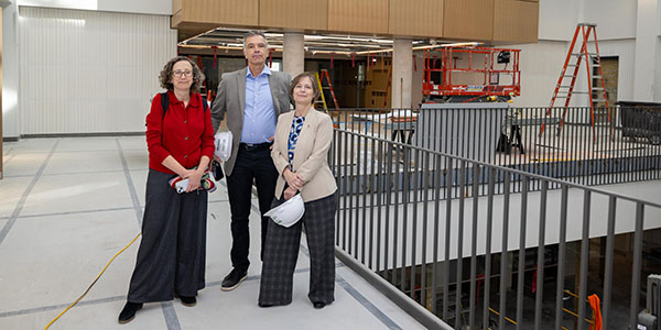 Gaile Pohlhaus, associate dean of the College of Arts and Science; Timothy Melley, director of the Humanities Center; and Renée Baernstein, dean of the College of Arts and Science