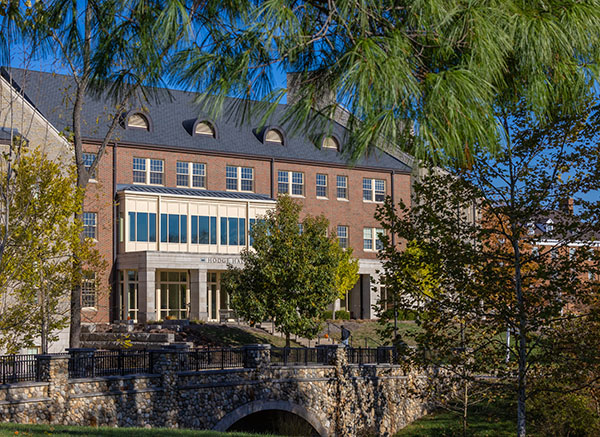 Hodge Hall and a Western Bridge