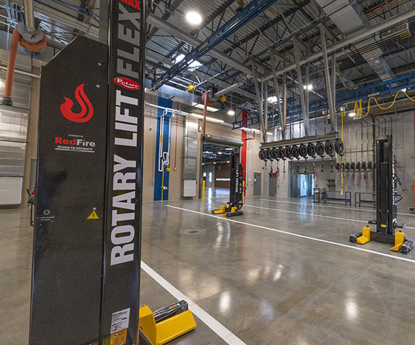Bus maintenance area of chestnut street station