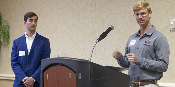 Zachary Abrahms, left, and Andrew Jones