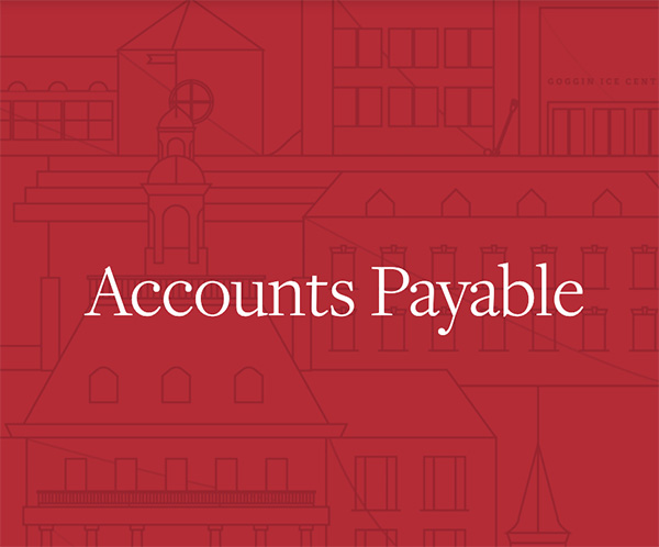Accounts Payable on red background